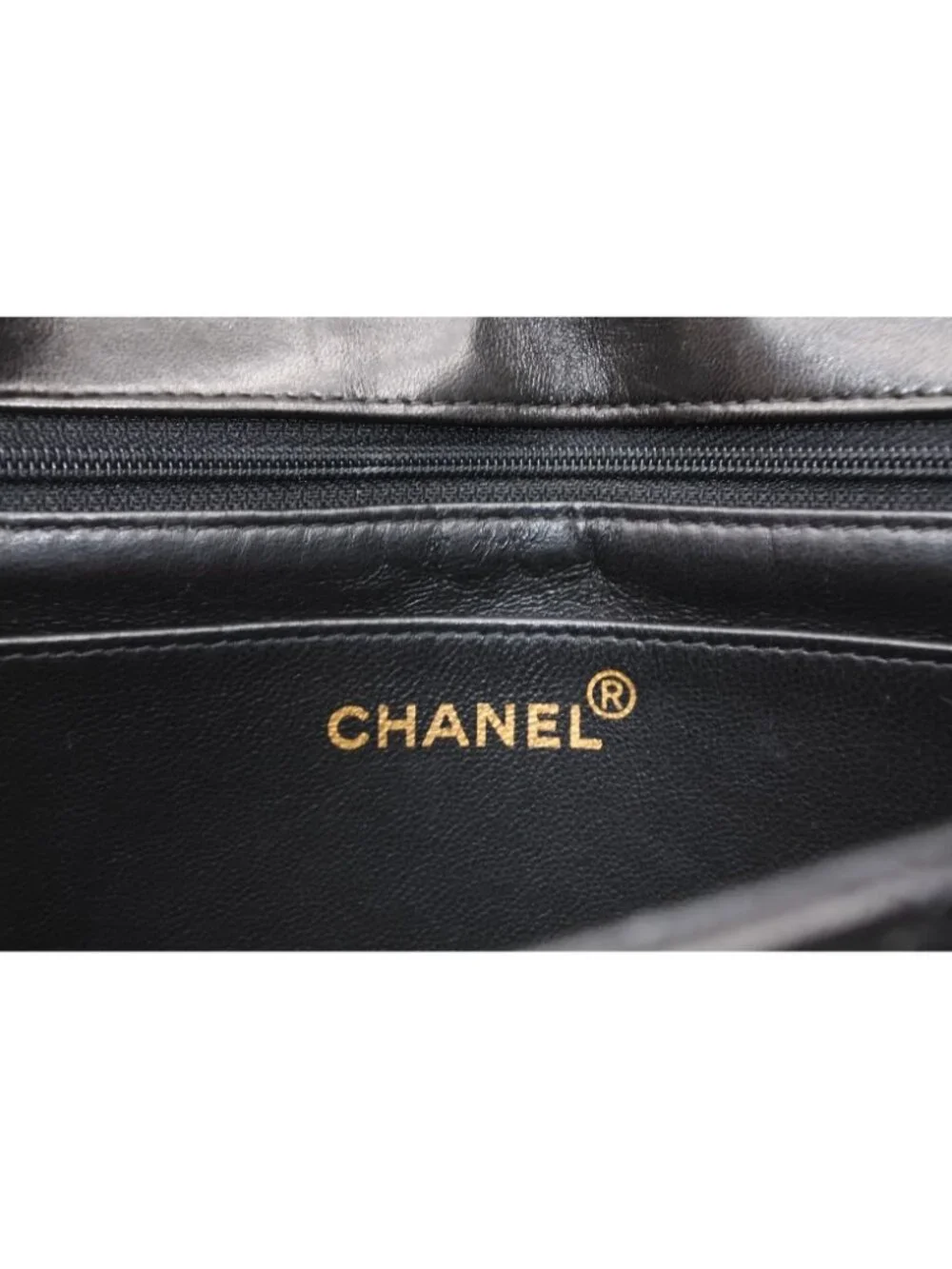 Chanel Chain Quilted 23 Shoulder Bag CC Logo Lambskin Black Gold